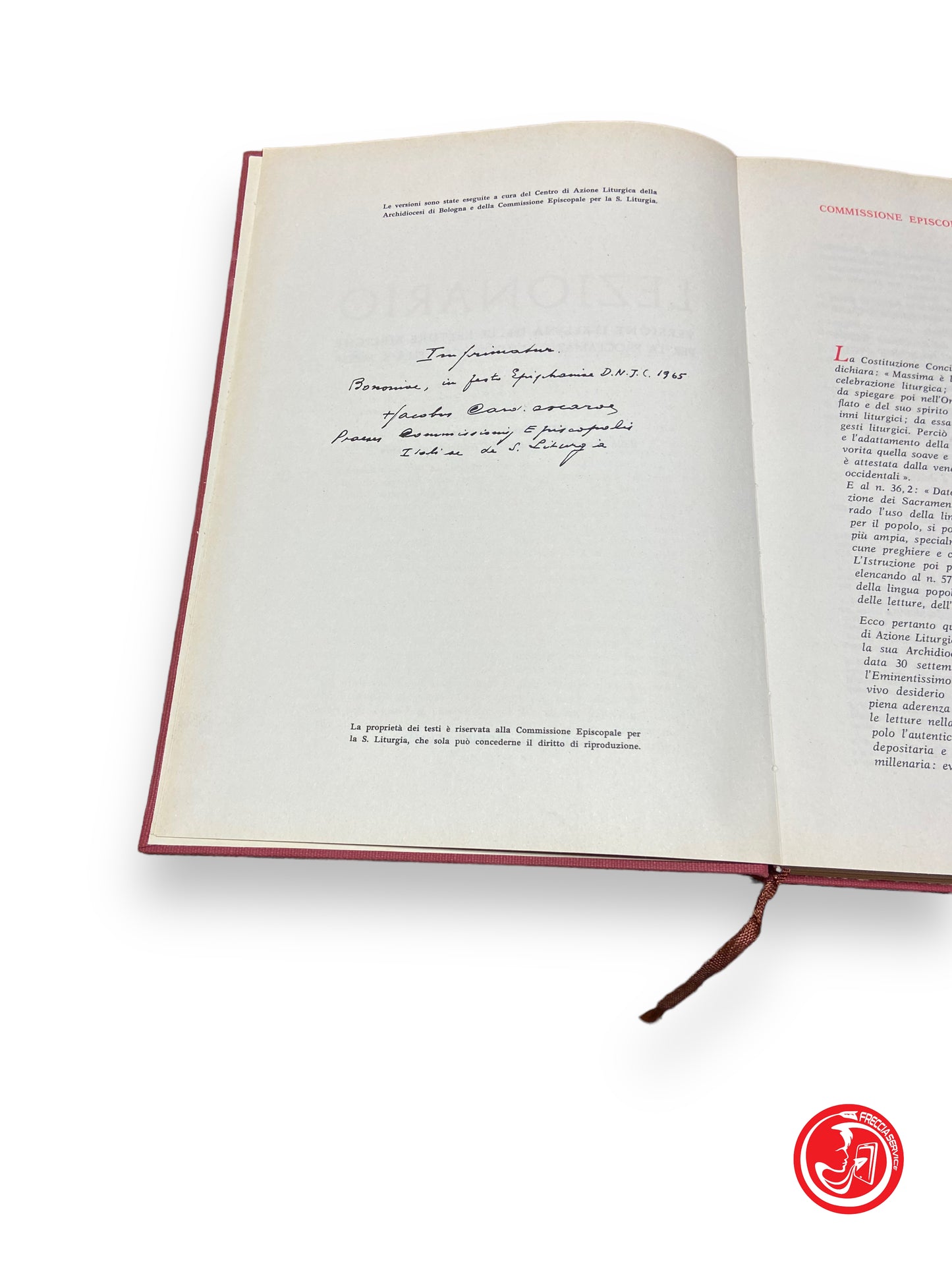 Lectionary - Italian version for the proclamation of the mass, 1965 