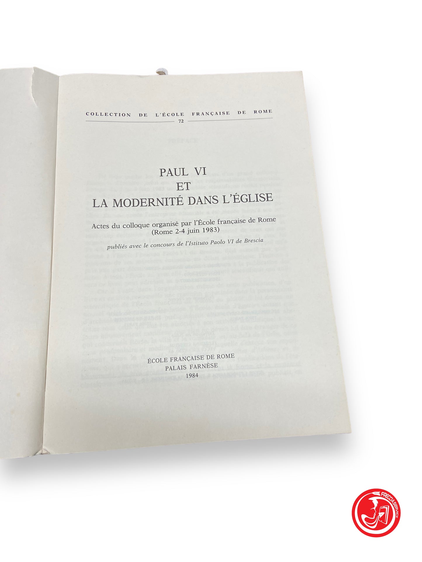 Paul VI et la modernite dans l'Eglise - Ecole française de Rome