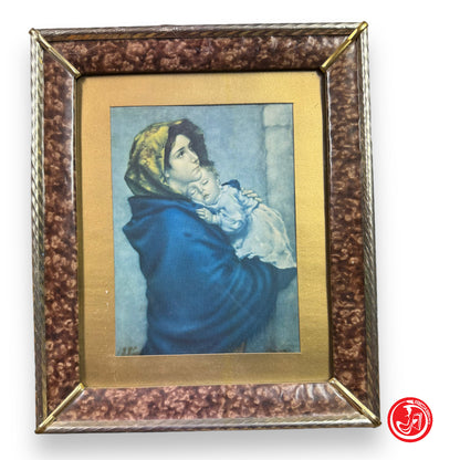 Print of motherhood in frame - sacred art