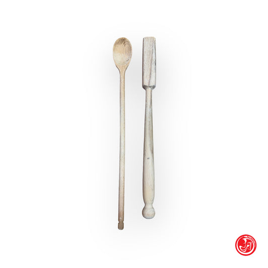 Pair of wooden ladles - 50 cm