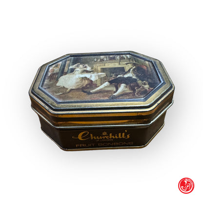 Churchill's tin with dressmaker's pins