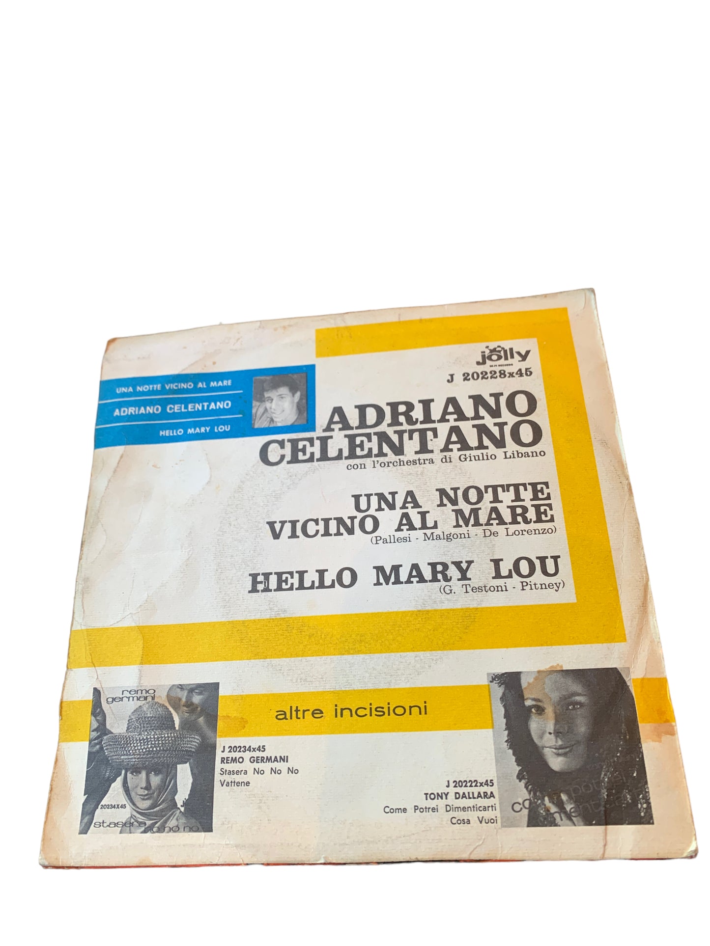 Adriano Celentano - Una Notte Vicino Al Mare / Hello Mary Lou