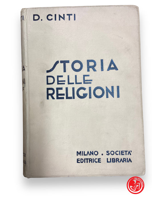 Histoire des religions - D. Cinti, maison d'édition de livres de Milan, 1934 