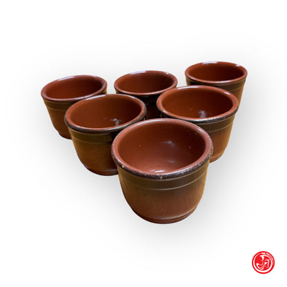 6 tazzine/tazze in terracotta