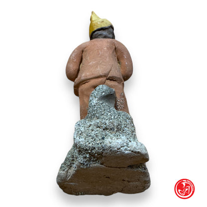 Figurine statue en terre cuite pour la crèche - ancienne - 15 cm 