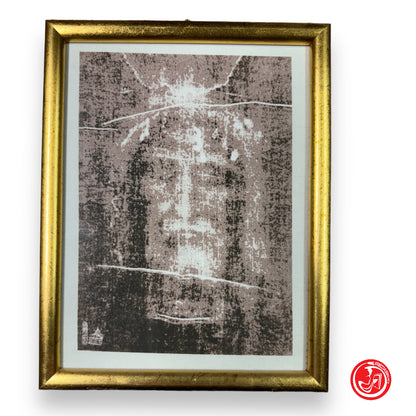 Print of Jesus in wooden frame - sacred art