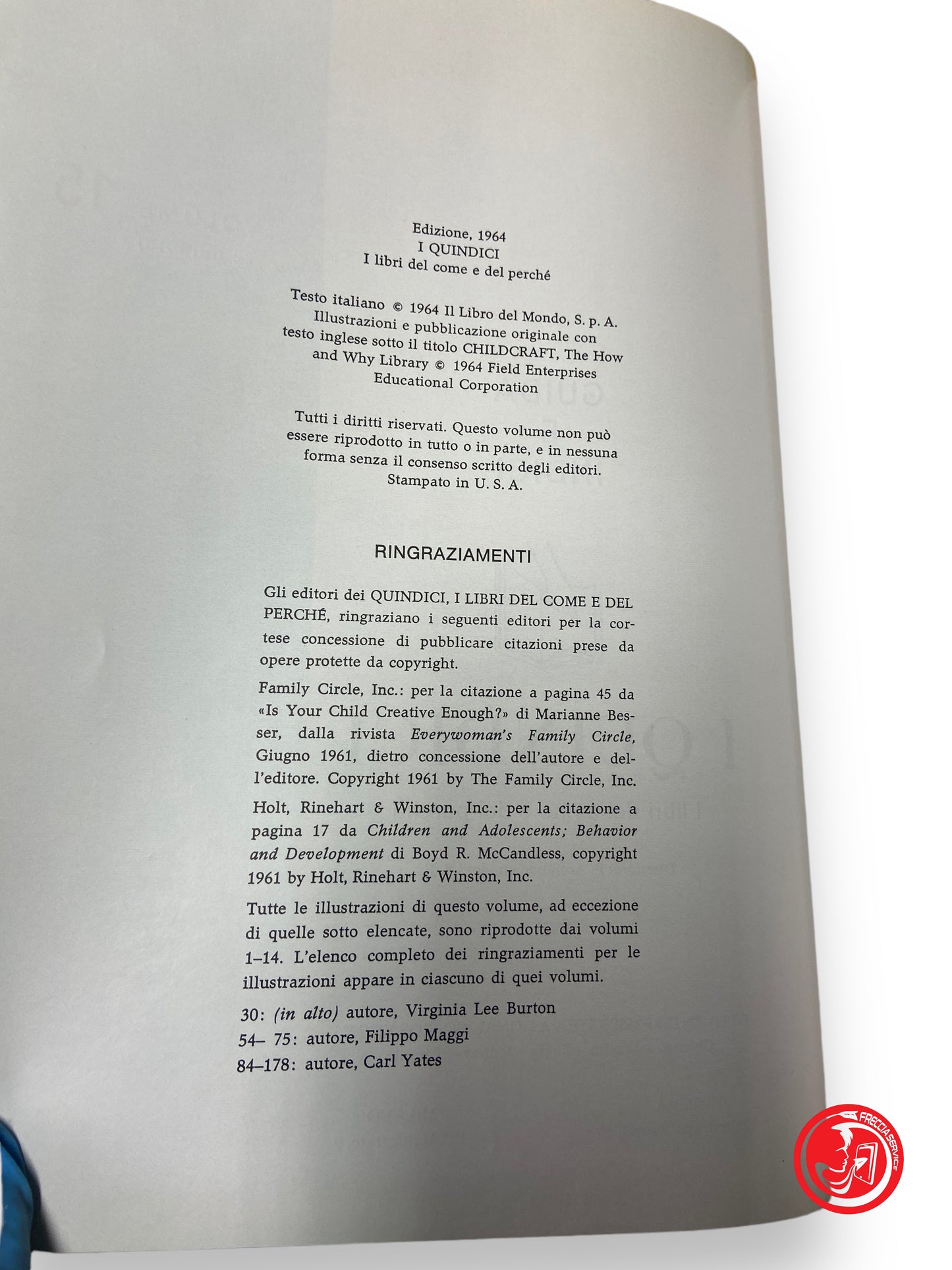 I quindici, I libri del come e del perché, 1964 - ragazzi