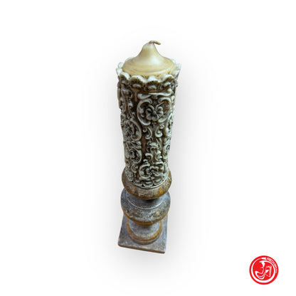 Elegant table candle made entirely of ceramic - height 50 cm