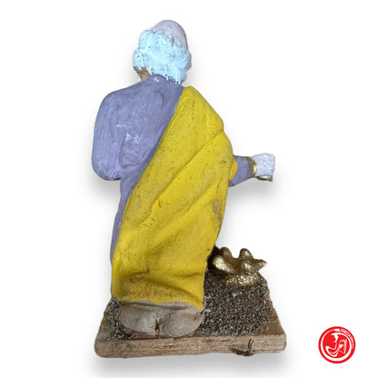 Figurine statue en terre cuite pour la crèche - ancienne - 10 cm 