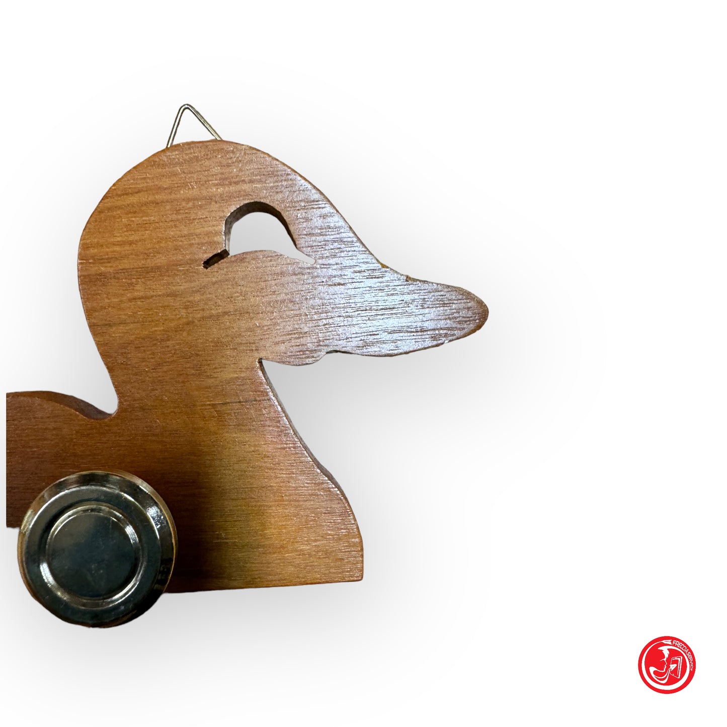 Wooden duck-shaped clothes hanger