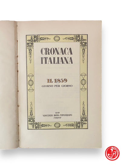 1859 au jour le jour - Actualités italiennes - Vincenzo Bona typographe 1959 