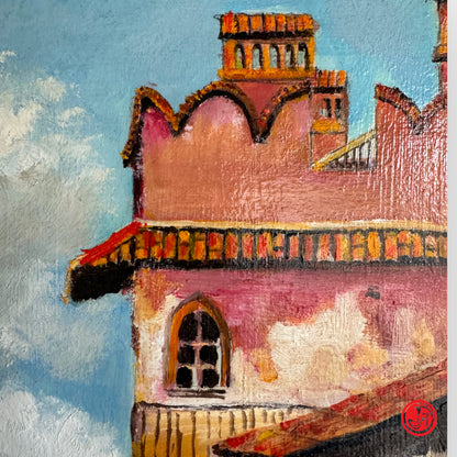 Quadro dipinto Vista della città - Fra Guy 2002 - 60 x 75 cm