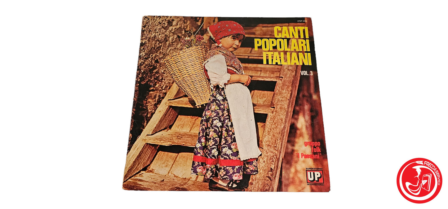 VINILE Gruppo Folk "I Paesani" – Canti Popolari Italiani Vol. 3