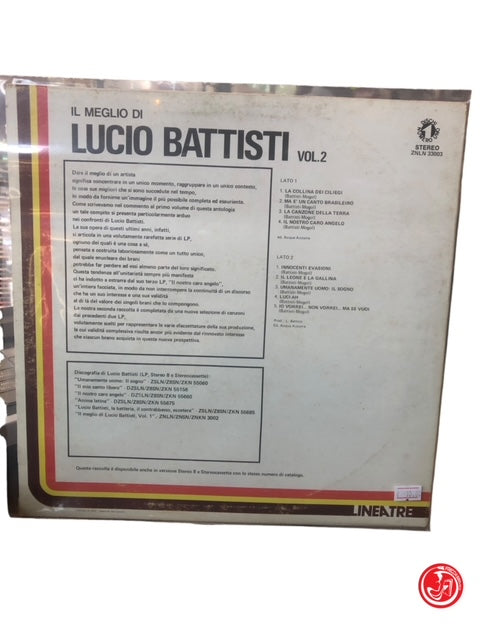 VINILE ILMEGLIO DI LUCIO BATTISTI VOL 2