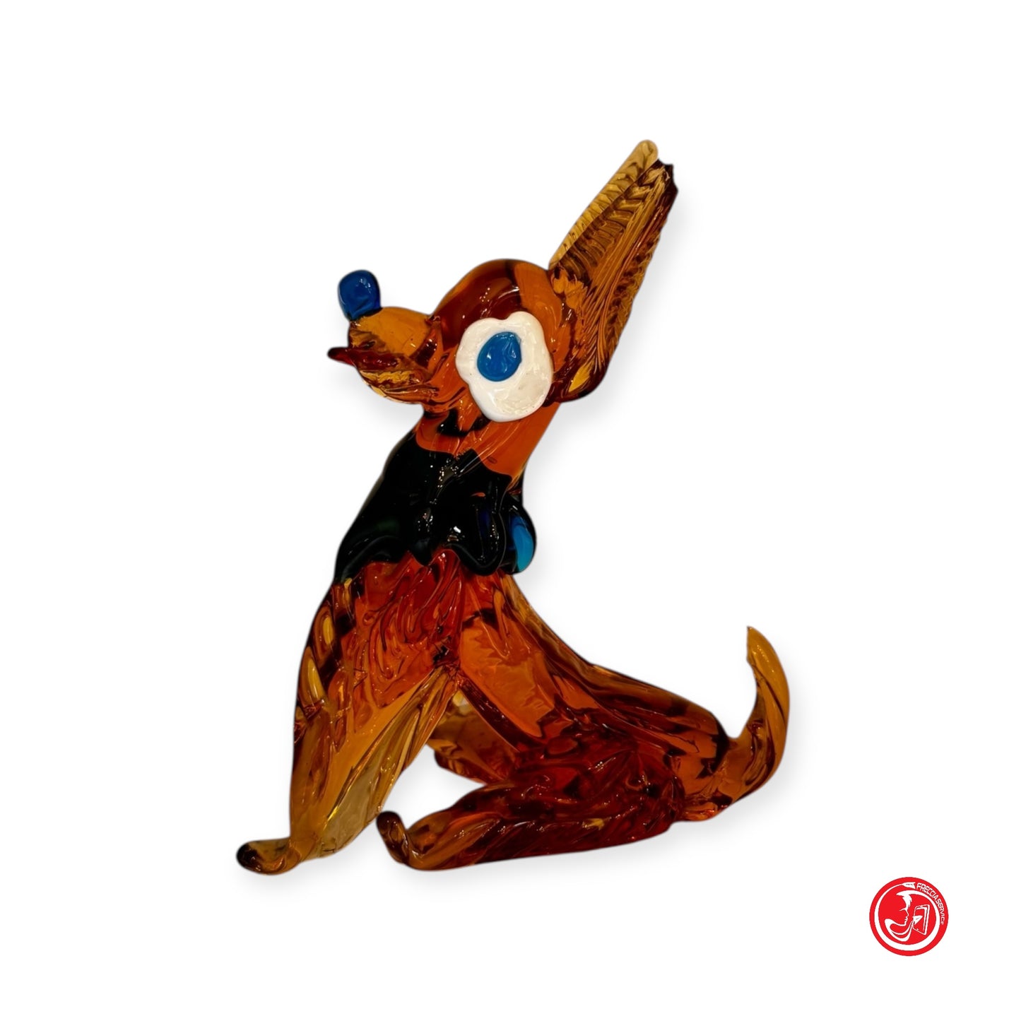 Cane in vetro lavorato a mano - soprammobile