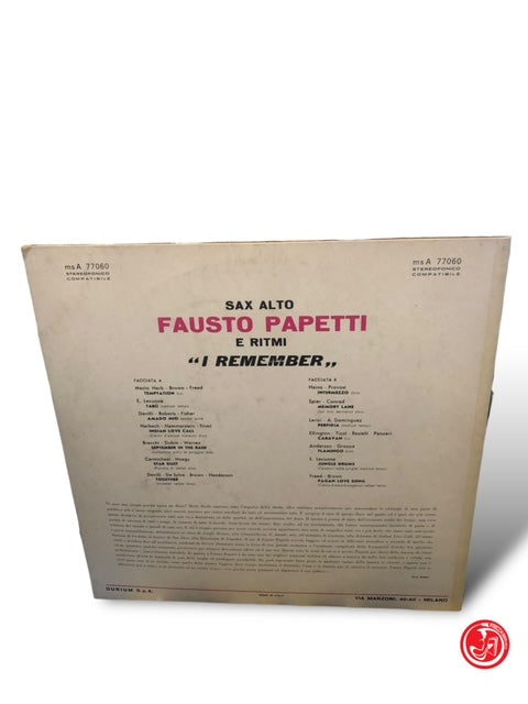 VINILE FAUSTO PAPETTI - I REMEMBER N° 1