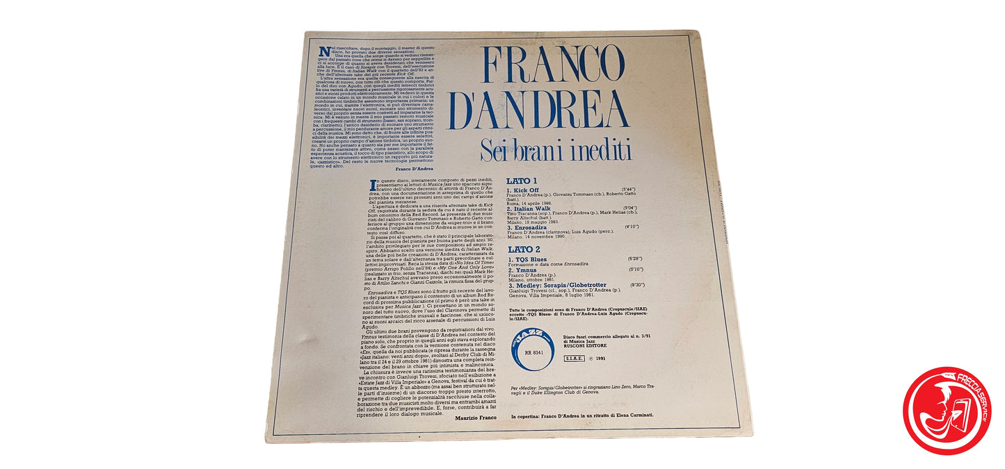 VINILE Franco D'Andrea – Sei Brani Inediti