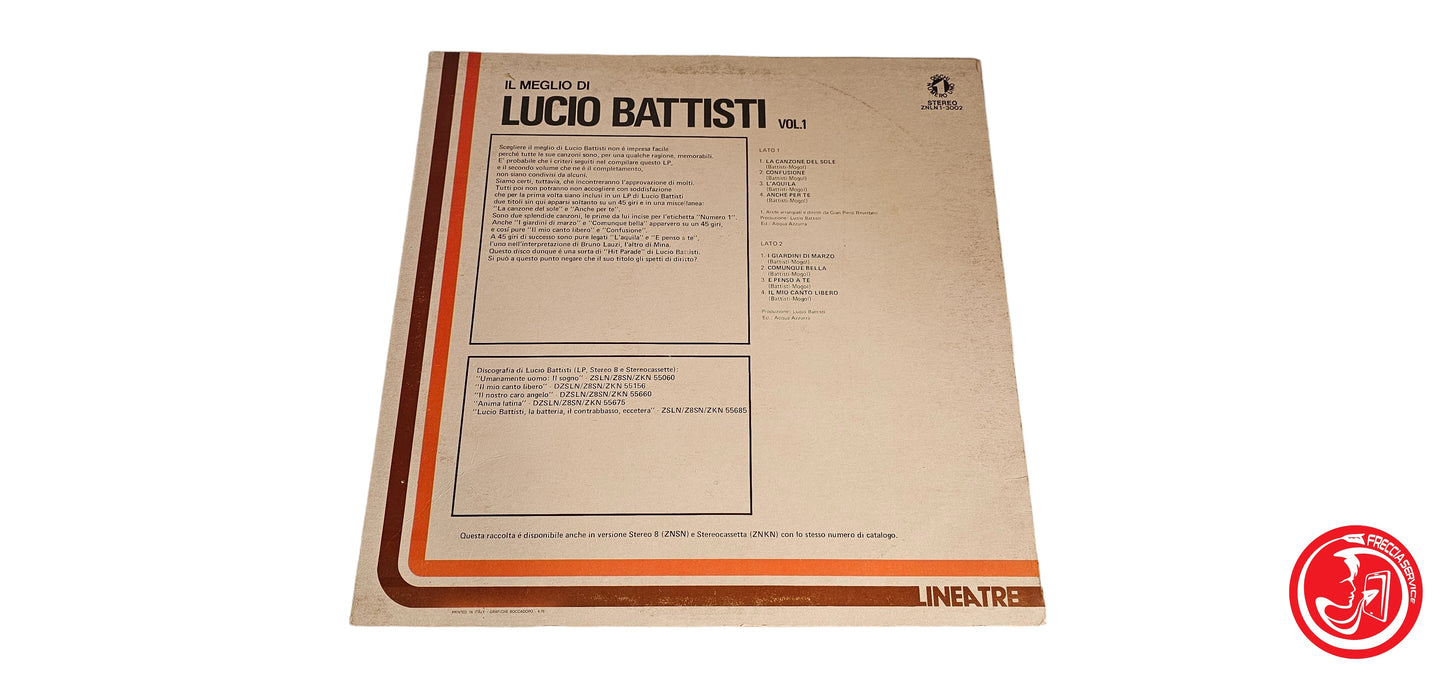 VINILE Lucio Battisti – Il Meglio Di Lucio Battisti Vol. 1