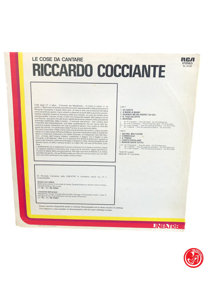 VINILE LE COSE DA CANTARE COCCIANTE