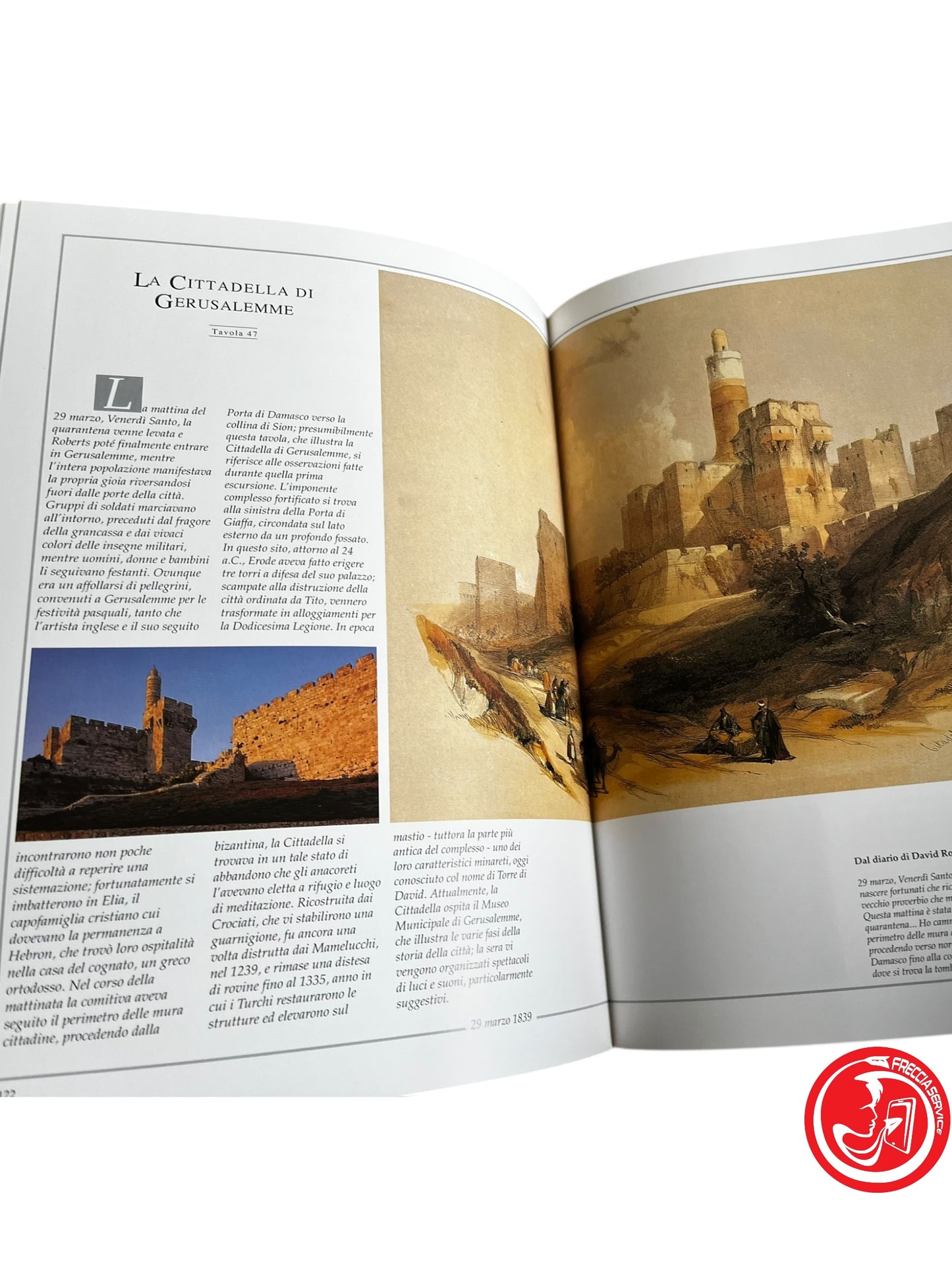 LIBRO TERRA SANTA IERI E OGGI - LITOGRAFIE DI DAVID ROBERTS