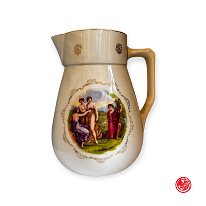 Vaso caraffa in ceramica bianca Richard Ginori