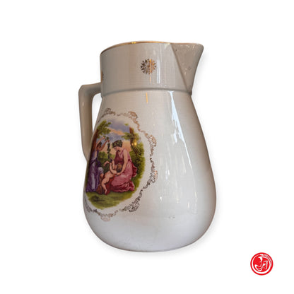 Vaso caraffa in ceramica bianca Richard Ginori