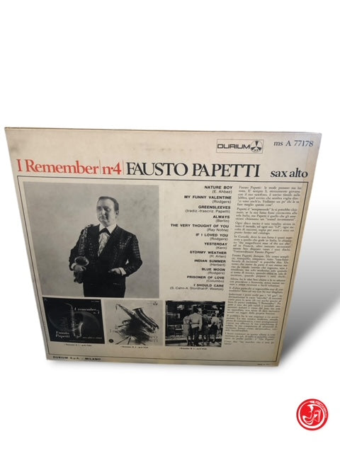 VINILE FAUSTO PAPETTI - I REMEMBER N° 4