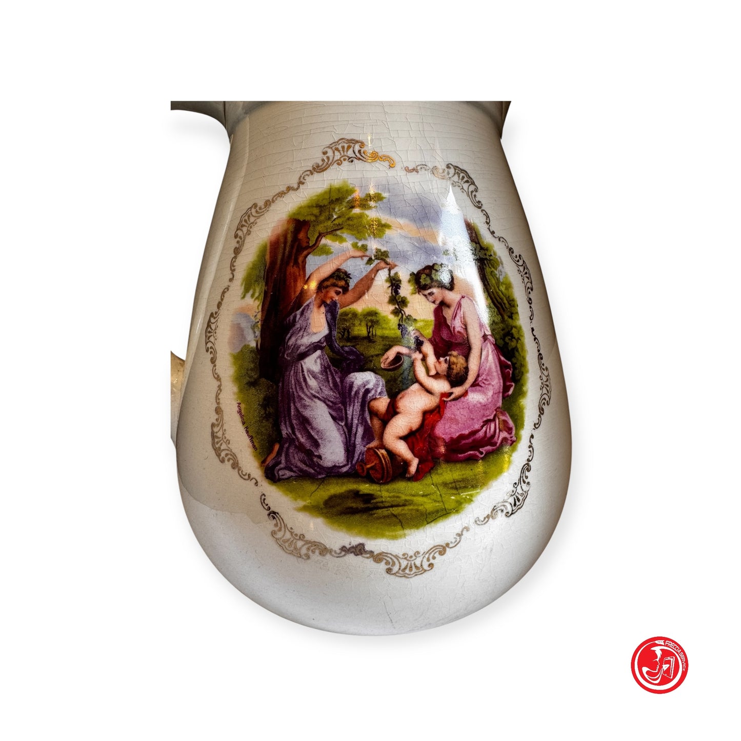 Vaso caraffa in ceramica bianca Richard Ginori