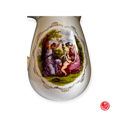 Vaso caraffa in ceramica bianca Richard Ginori