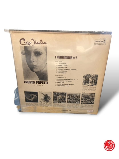 VINILE FAUSTO PAPETTI - I REMEMBER N° 7