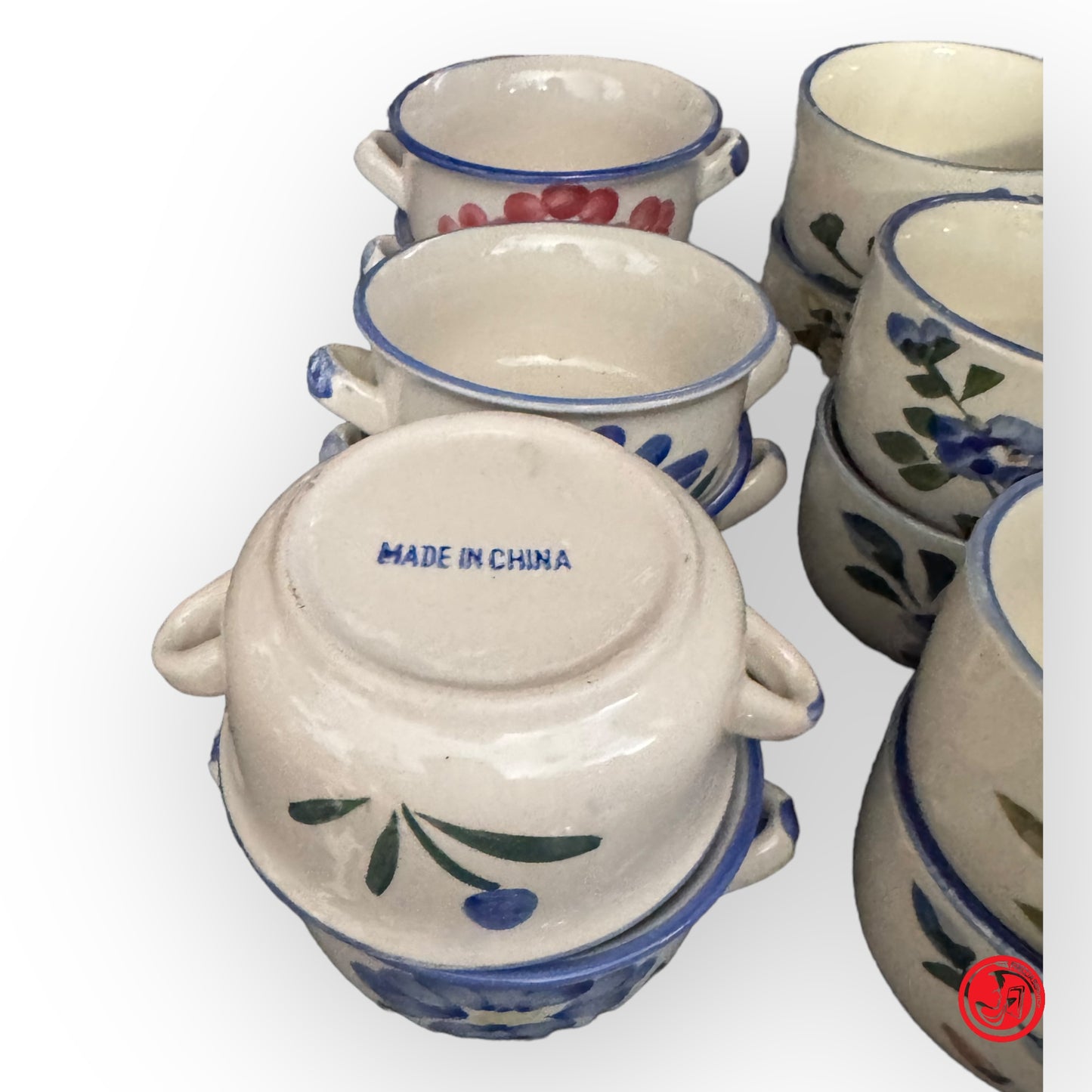 Set di coppette in ceramica made in china - tot pezzi: 12