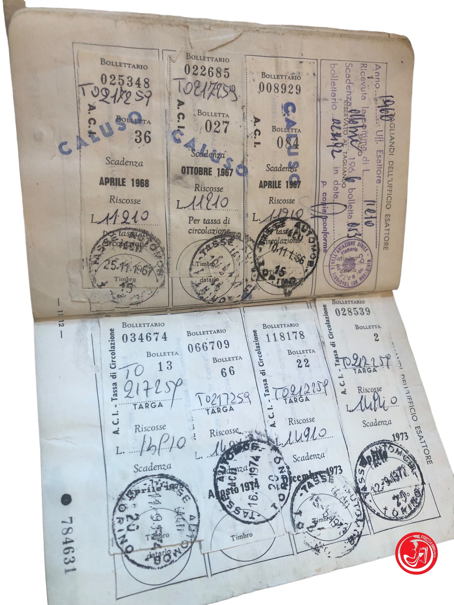 CARTA DI CIRCOLAZIONE FIAT 1100