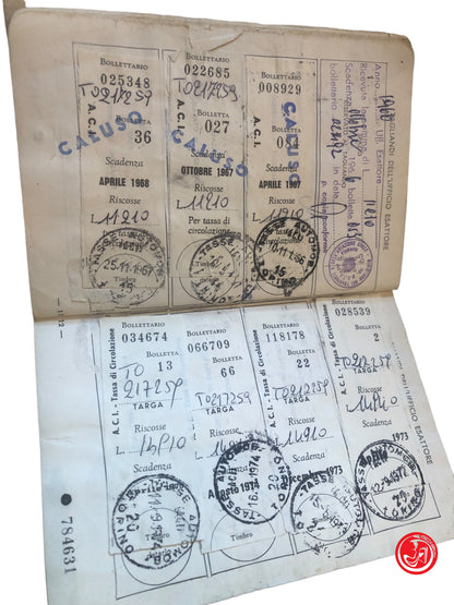CARTA DI CIRCOLAZIONE FIAT 1100