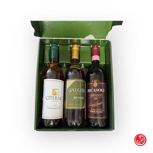 tre bottiglie Casa vinicola Barone Ricasoli in scatola originale