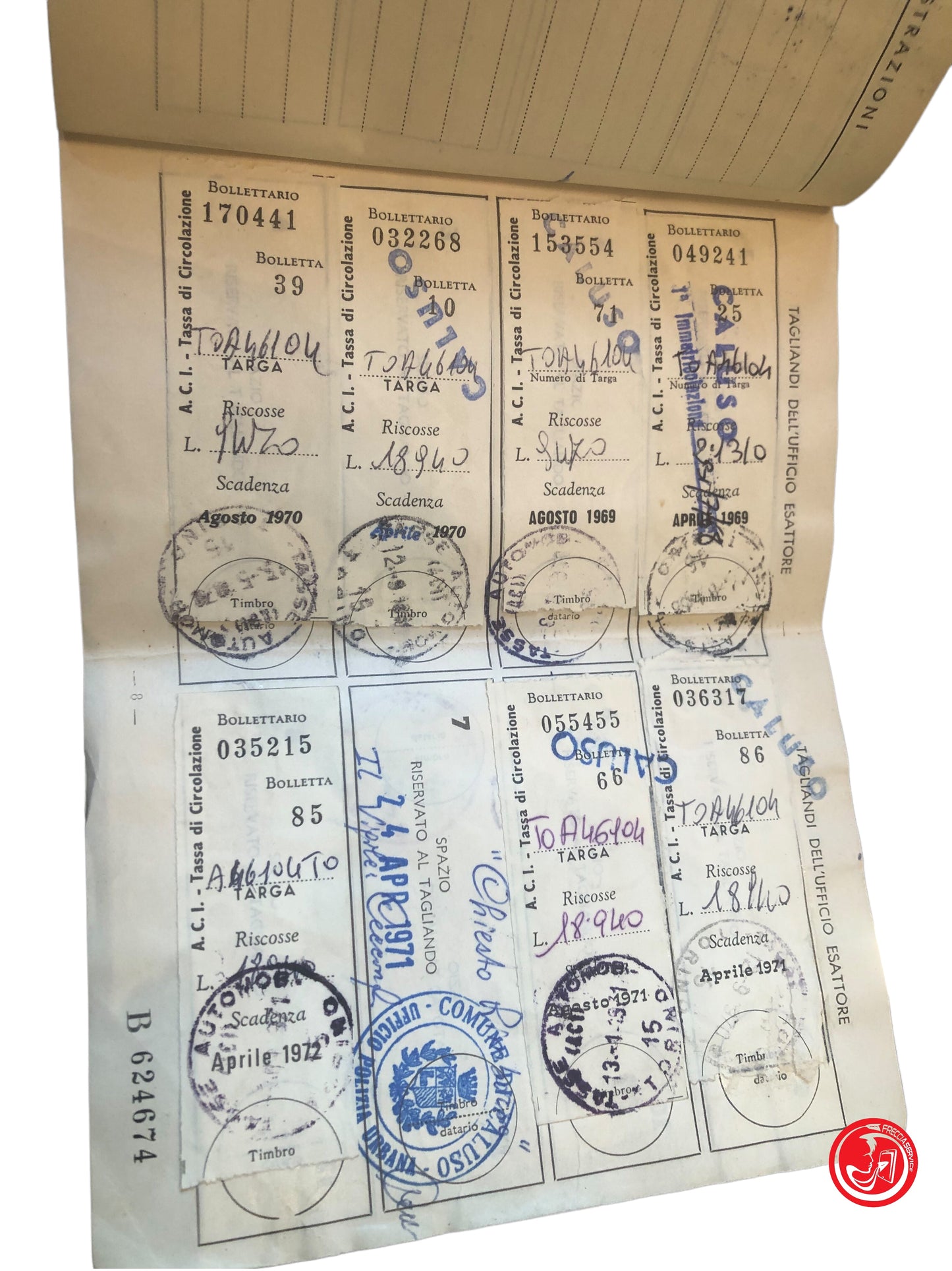 CARTA DI CIRCOLAZIONE LANCIA 818
