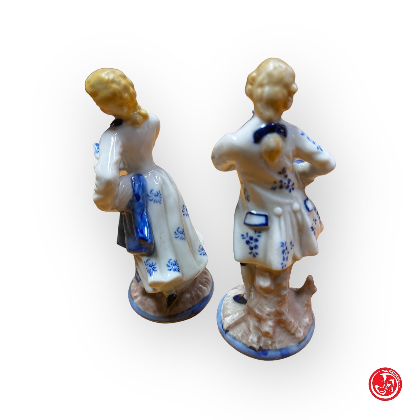 Coppia di fanciulli in ceramica Capodimonte