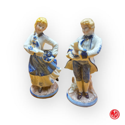 Coppia di fanciulli in ceramica Capodimonte