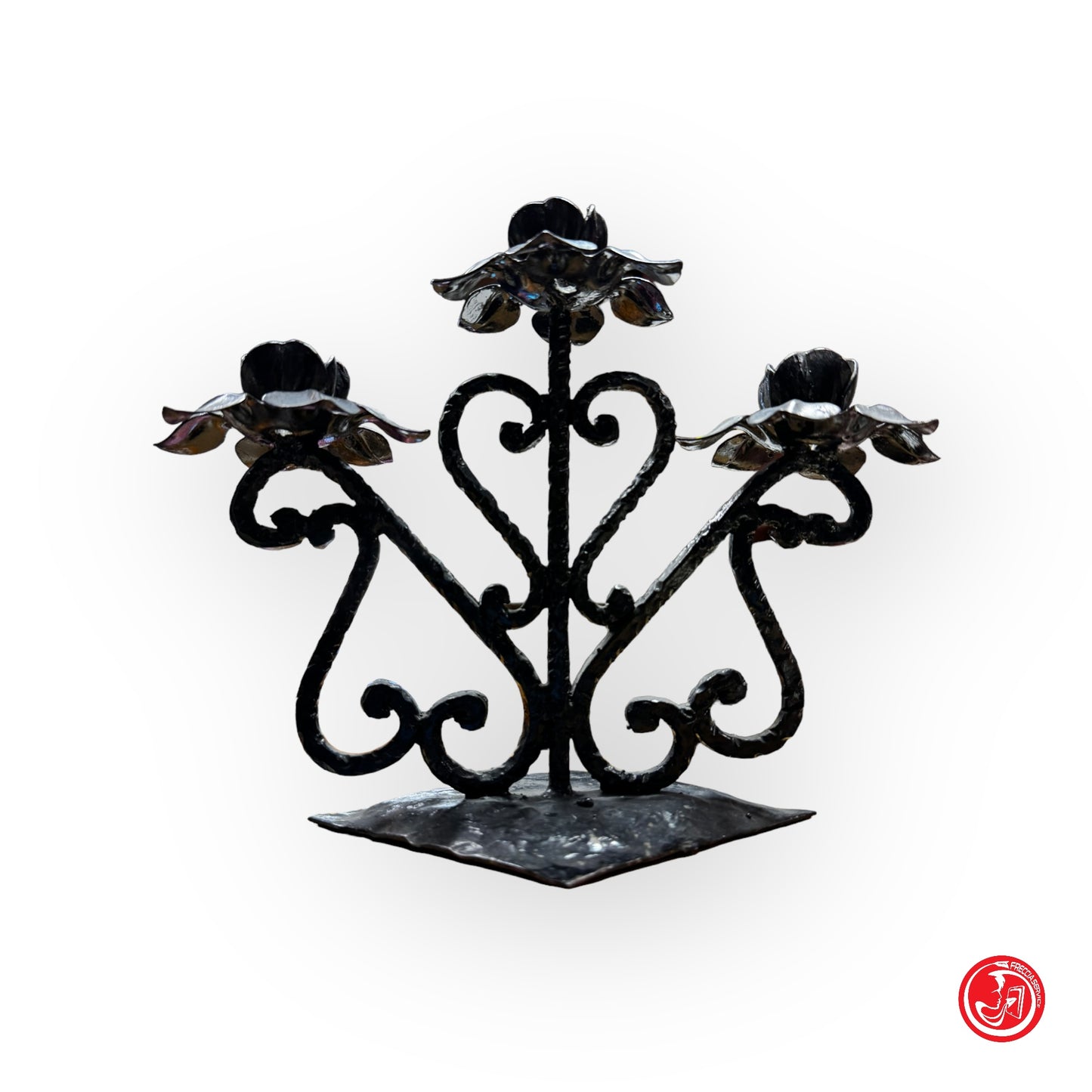 Candelabro vintage a tre braccia