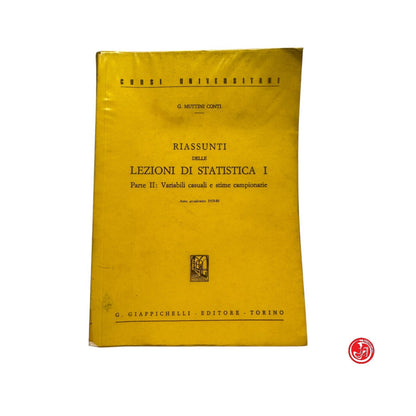 Matematica - G. M. Conti - Riassunti delle lezioni di statistica 1