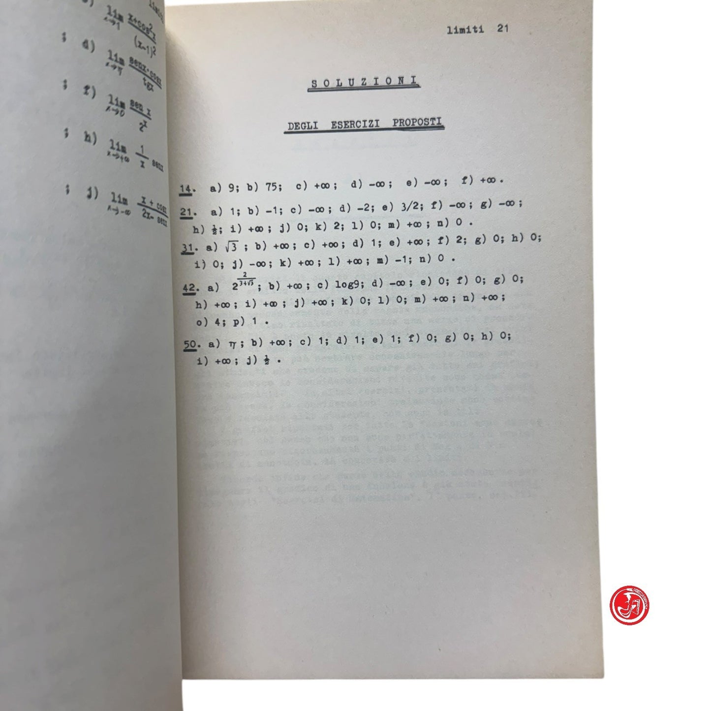Matematica - M. Ottaviani - Esercizi di matematica 2