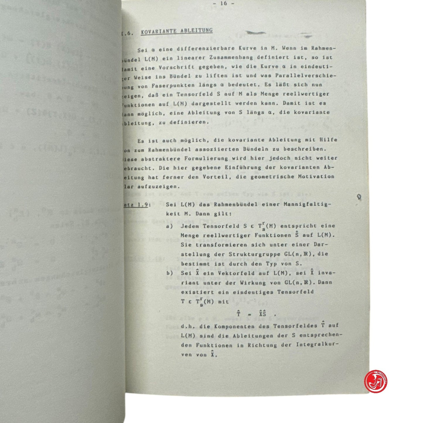 Matematica - Kostante Zusammenhaye ouf differenzierlarem manniqfaltigkeiten