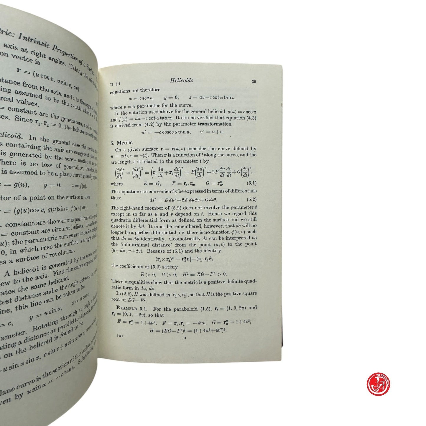 Matematica - An introduction to differential geometry