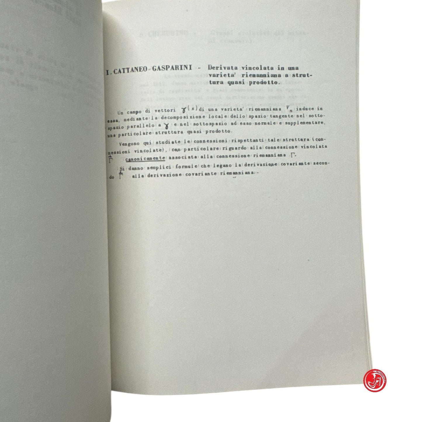 Matematica - VII consiglio nazionale dell'uninone matematica 1963