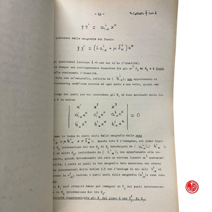 Matematica - E. Bompiani - Geometria degli elementi differenziali 2 volumi