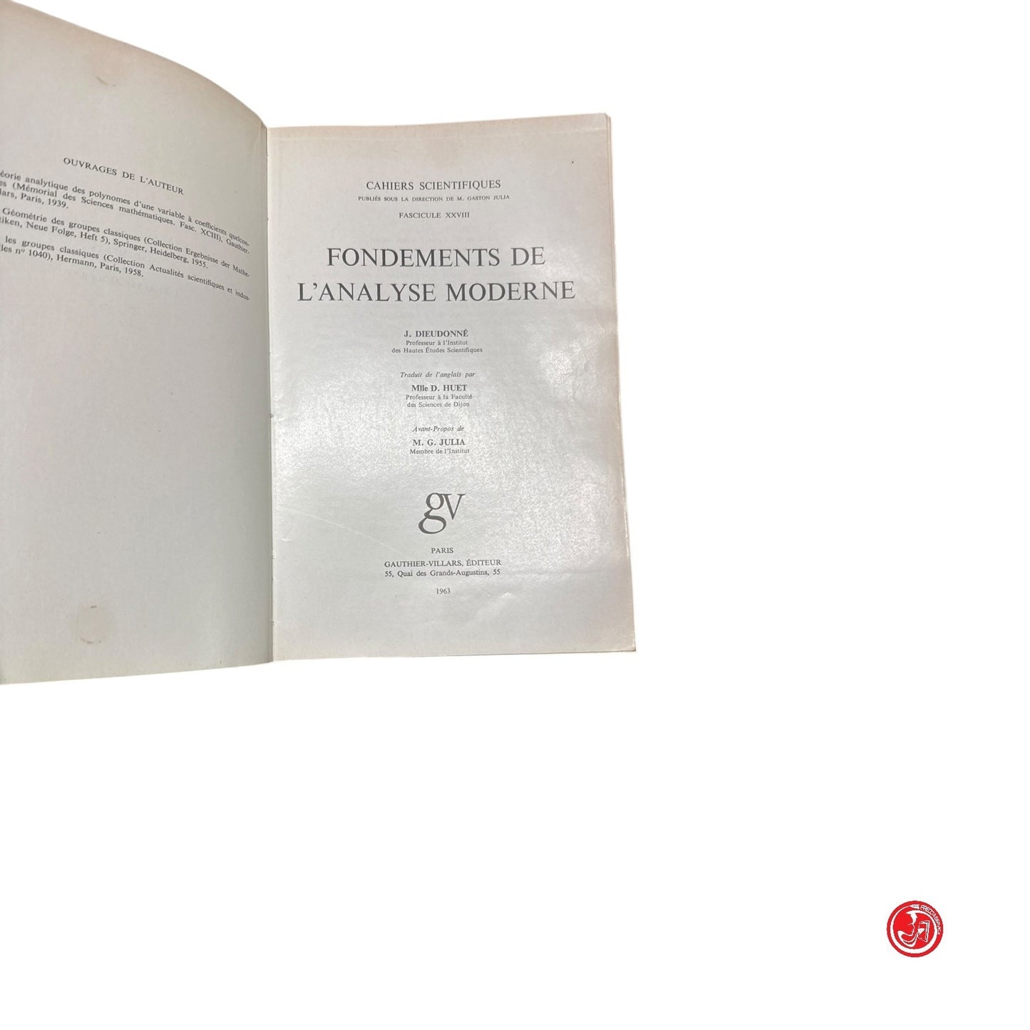 Matematica - J. Dieudonne - Fondaments de l'analyse moderne