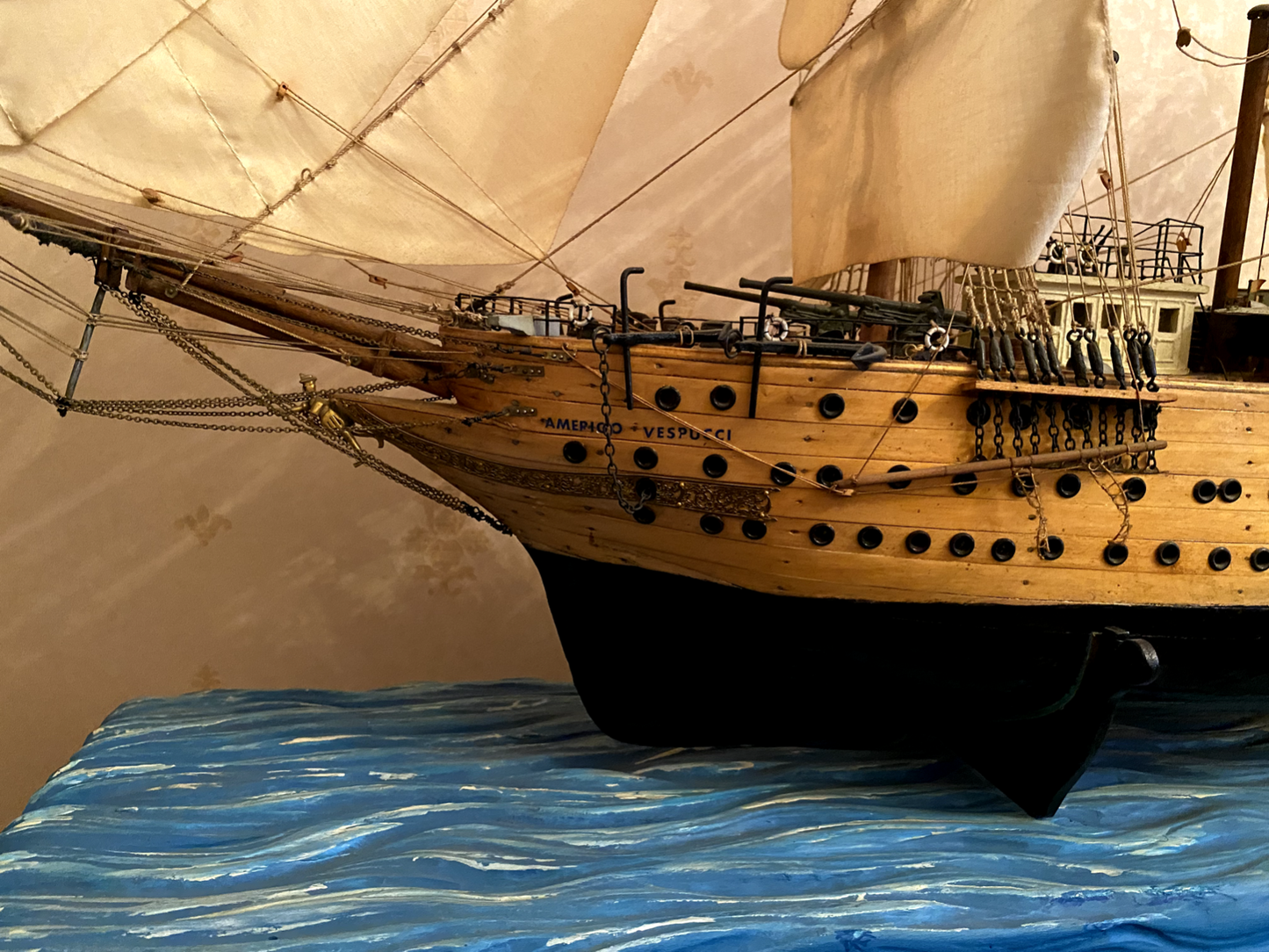 NAVE AMERIGO VESPUCCI REALIZZATA A MANO