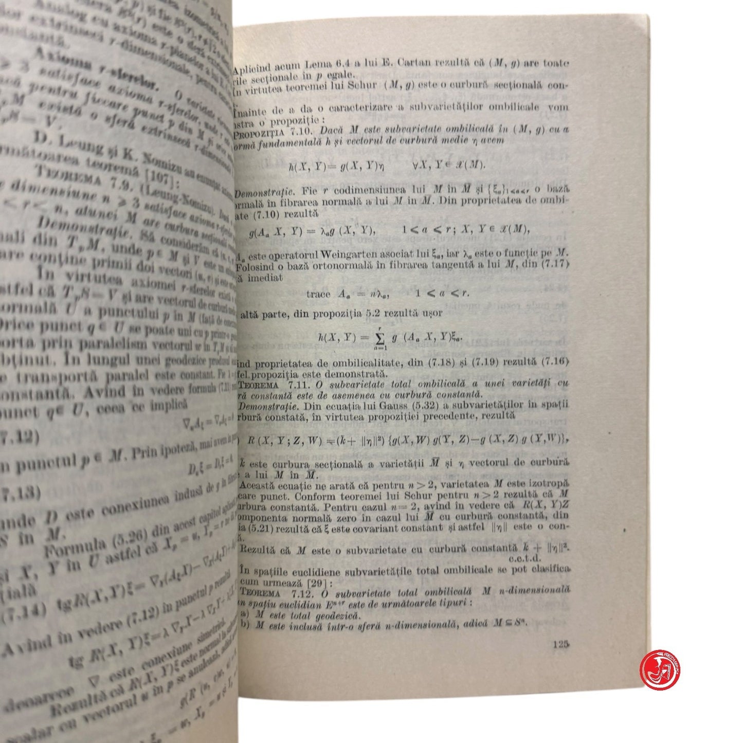 Matematica - S. Ianus - Geometrie diferentiala - Cu aplicatii in teoria relativi