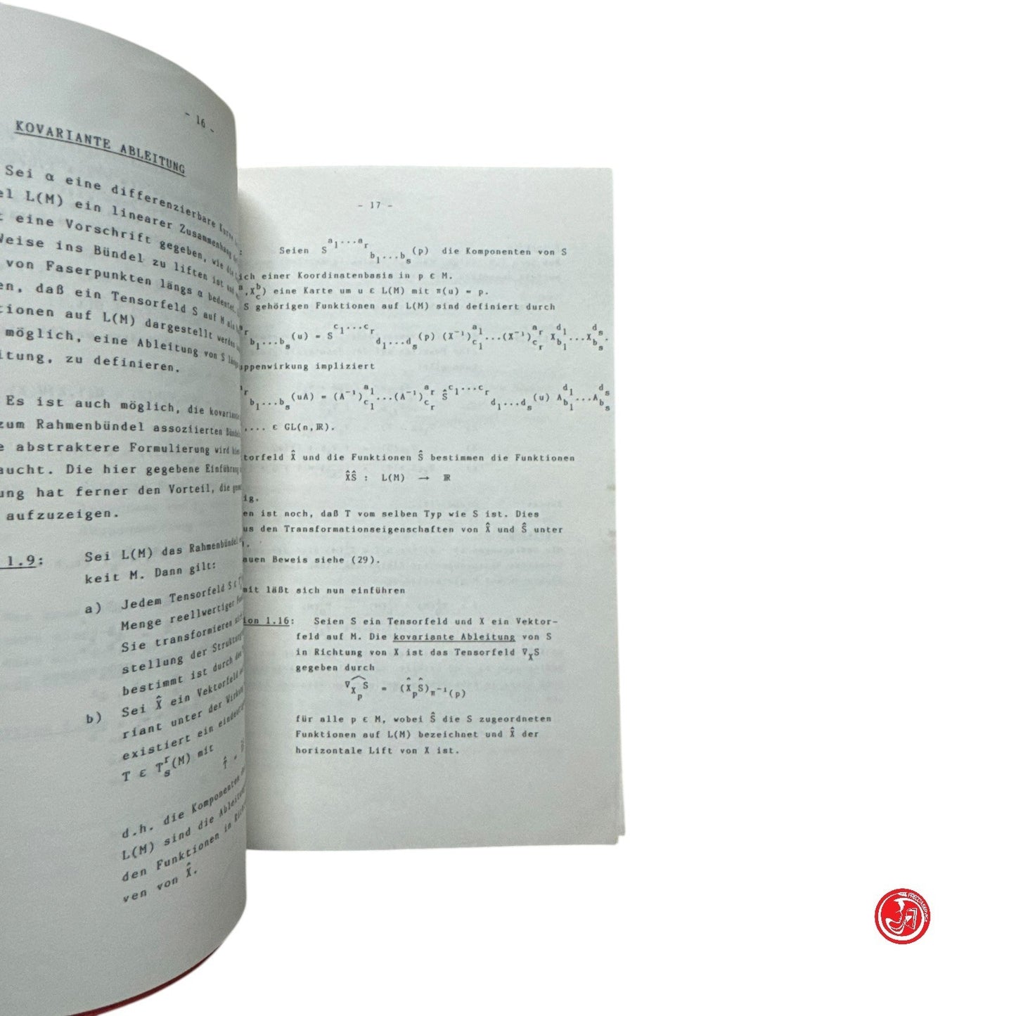 Matematica - Kostante Zusammenhaye ouf differenzierlarem manniqfaltigkeiten