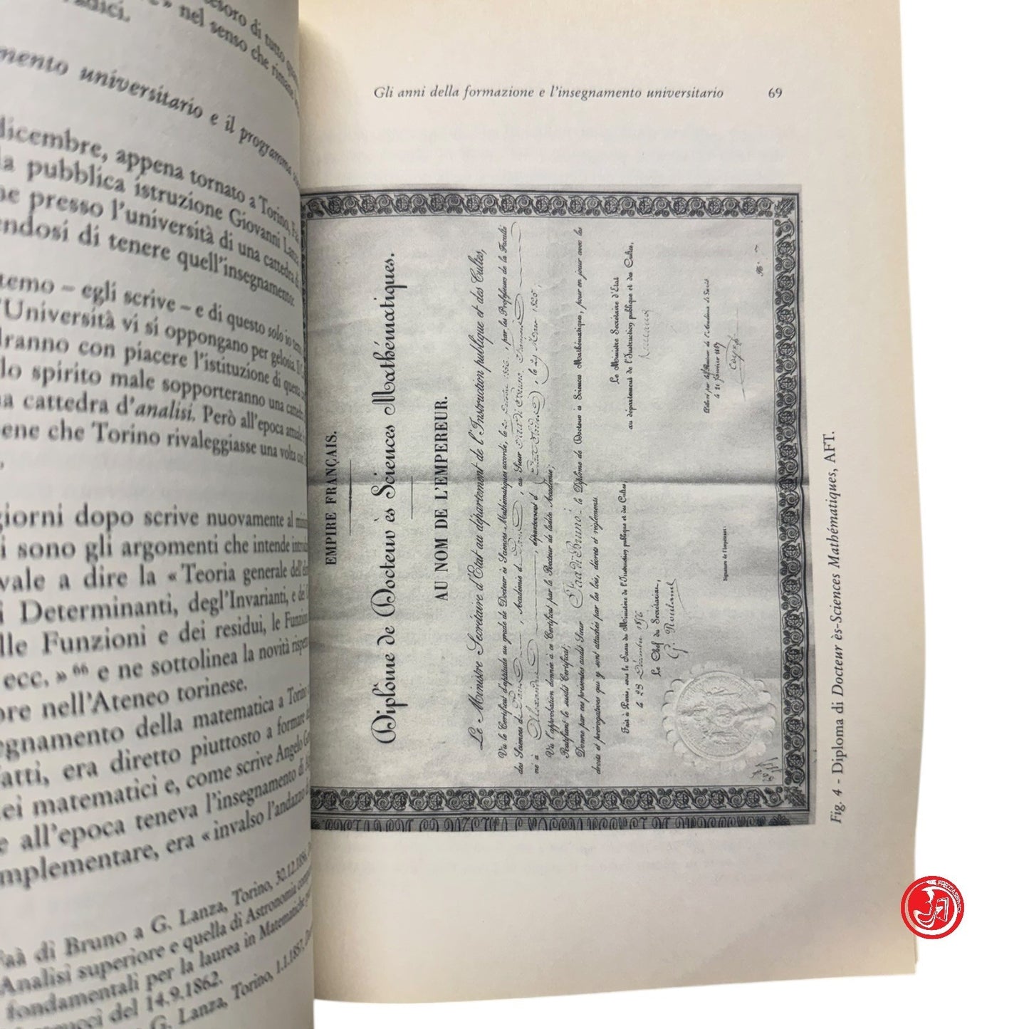 Matematica - F. Faà di Bruno - Ricerca scientifica insegnamento e divulgazione