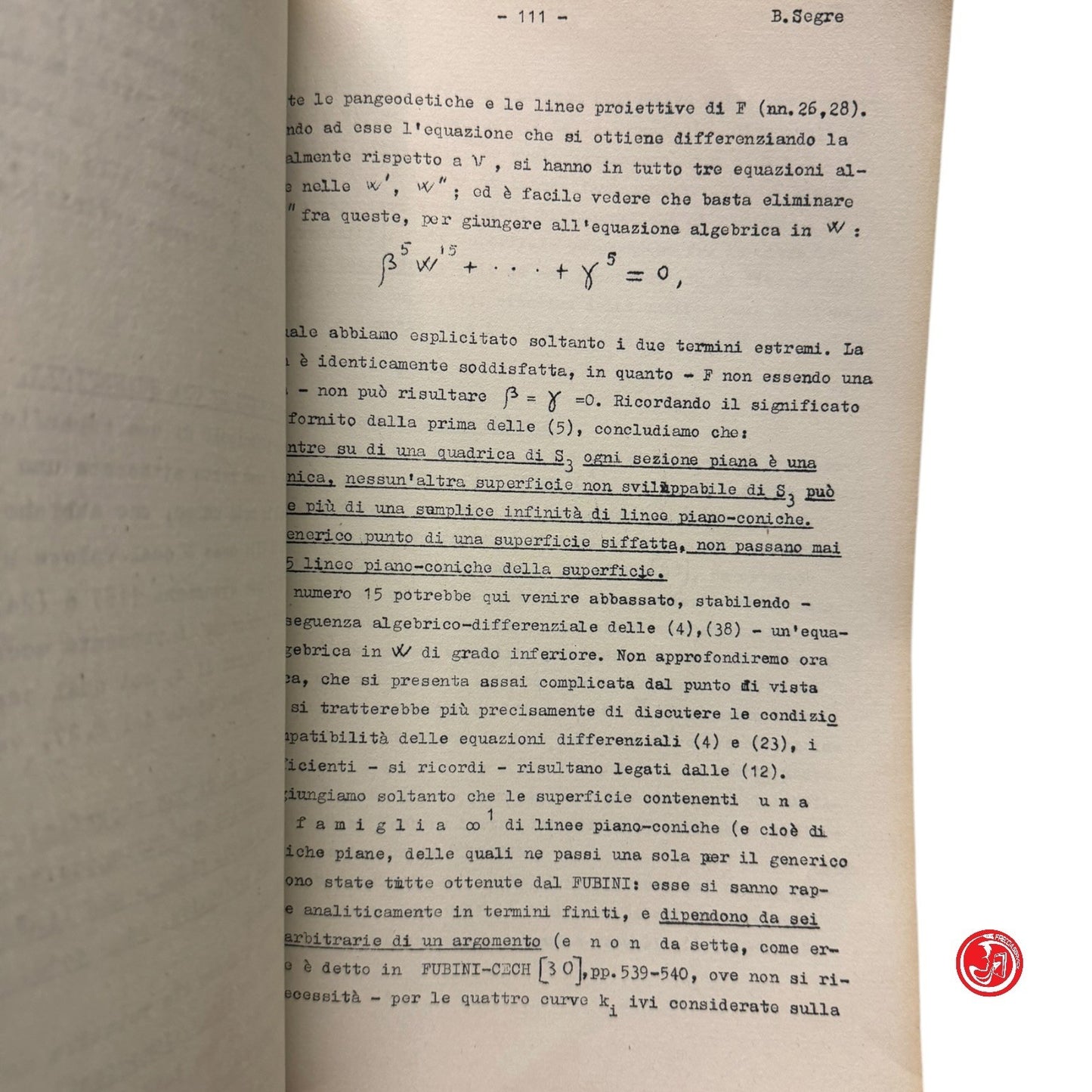 Matematica - E. Bompiani - Geometria degli elementi differenziali 2 volumi